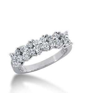 14K Gold Diamond Anniversary Wedding Ring 20 Round Brilliant Diamonds 