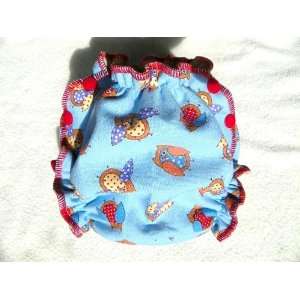   Quick Dry Fitted Cloth Diaper   Owls Woven Print   Size Large Baby