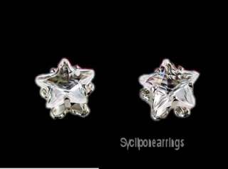 3p 6/8mm star MAGNETIC clip on diamate earring wo mens  