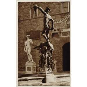   Michelangelo Perseus Medusa Cellini Florence   Original Photogravure