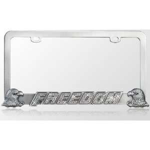   Metal Bling   Freedom Bald Eagles   T Smoke Clear Crystals Automotive
