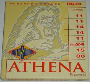 Lot/3 ROTOSOUND RS70 Athena Bouzouki 8 String Set  