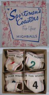1950‘s Gag Gift~Sportsmen’s Coasters For Your Balls  