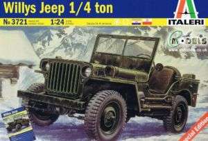 ITA3721 WWII Willys 1/4 Ton Jeep 1 24 Italeri  