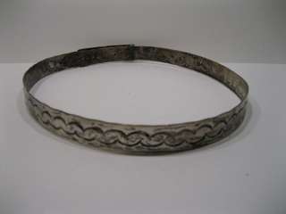 Vintage Navajo Solid Silver Tooled Hat Band  