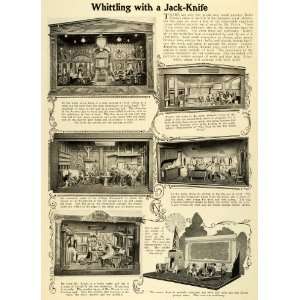  1927 Article Jack Knife Whittling Handicraft Diorama 