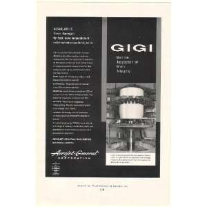 1961 Aerojet General GIGI Nuclear Detection System Print Ad (50205 