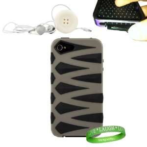the Interior Clean ( Bangle Grey Tiger ) + Compatible iPhone 4S White 