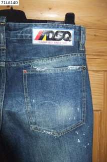 100% AUTH. DSQUARED² DSQ PAINTED RACING RUNWAY JEANS SZ. 46 S/S 08 