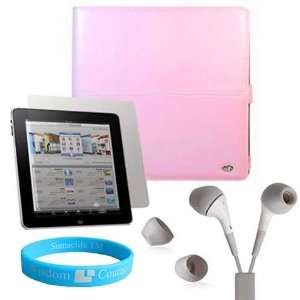  Case for iPad in Pink for Apple iPad + Screen Protector + White iPad 