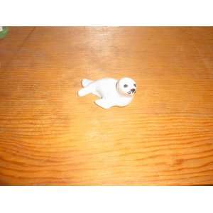  Small White Porcelain Sea Lion Figurine 