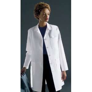  Medline Ladies Staff Length Lab Coat   White, Size 30 