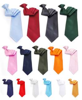 Solid Color Poly Woven Clip On Tie (PWCL4505)  