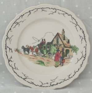 Syracuse China Stagecoach and Four Plate Winthrop  