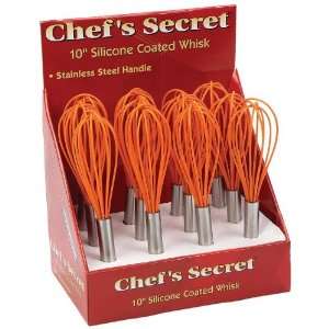   12pc 10 Silicone Coated Whisks in Countertop Display 