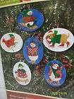 DIMENSIONS FELT EMBROIDERY KIT WINTER GAMES 6 ORNAMENTS