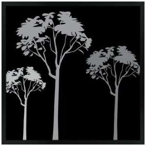  Forest Trio 26 Square Black Giclee Wall Art