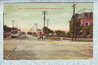 1909 BROOKLYN NEW YORK CONEY ISLAND AVENUE Postcard  