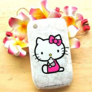 Hello Kitty pink dress sit down Hard Case Cover for Blackberry Curve 