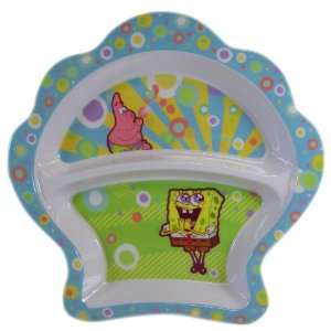  Spongebob Shell Shaped Divided Plate Non Skid Ring by ZAK Baby