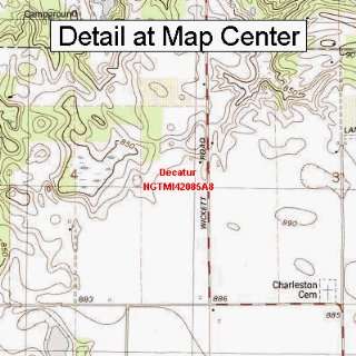   Topographic Quadrangle Map   Decatur, Michigan (Folded/Waterproof