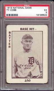 1913 WG5 NATIONAL GAME TY COBB TIGERS PSA 5 EX  