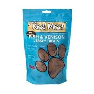 Real Meat Fish & Venison Jerky Dog Treats 12 oz pouch Pet 
