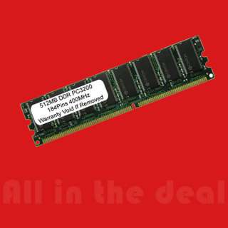512MB DDR 400MHz PC3200 RAM 184 PIN LOW DENSITY MEMORY  