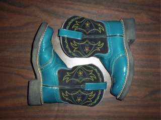 Ariat FatBaby Womens Cowboy Boots Size 7 Teal Patent Leather   16802 