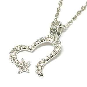  Crystal Broken Heart With a Star End By TOC Jewelry