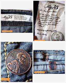 AUTH. 575 MAY 75 MEN Penny Button Vintage Jean Denim Pant Sz 31R $189 