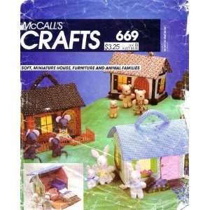   669 Crafts Sewing Pattern Miniature House Furniture Bear Mouse Rabbit