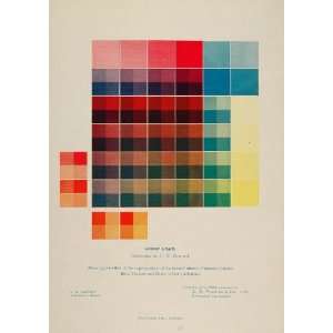 1897 Print Primary Pigment Color Chart Zander UNUSUAL   Original Print