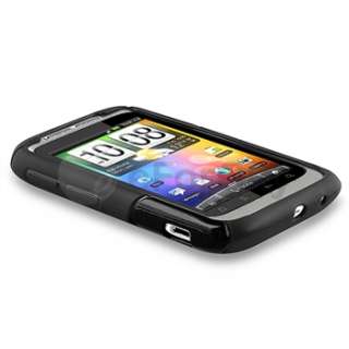   Black S TPU Phone Skin Gel Soft Cover Case For HTC Wildfire S  