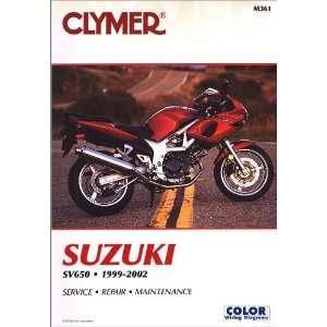 Suzuki SV650 99 02 Clymer Repair Manual Automotive