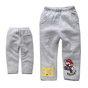    NWT Boys Kids Gray Super Mario Fleece Pants 1 5 Years HM0812  
