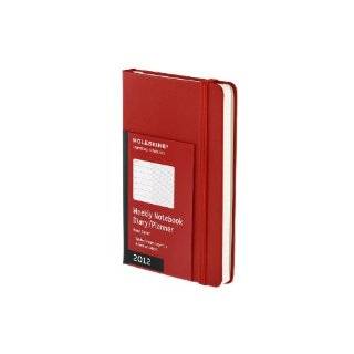 Moleskine 2012 12 Month Weekly Notebook Planner Red Hard Cover Pocket 