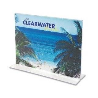   Up Double Sided Plastic Sign Holder, 11w x 8 1/2h, Clear (DEF69301