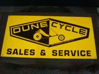 60s Vintage Dune Cycle Sales Service Dealer Advertising Sign Long 