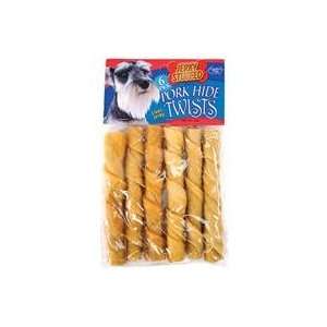  3 PACK PORK SKIN TWISTS WITH LIVER CENTER, Size 6 PACK 