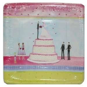  Wedding Wishes 7 Inch Paper Plates (8 Pack) Kitchen 