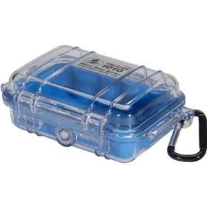  Blue 1010 Micro Case with Clear Lid and Carabineer 