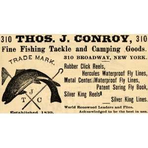   Ad Fishing Tackle Camping Goods Thos J Conroy 310   Original Print Ad