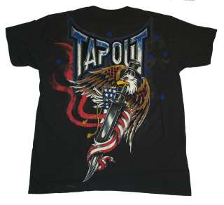 TapouT Florian The Spirit American Flag UFC MMA Distressed Flocked T 