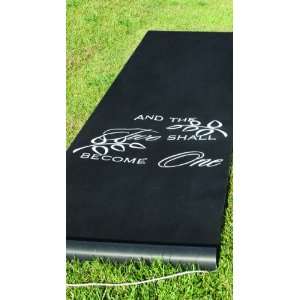  Black Two Become One Aisle Runner