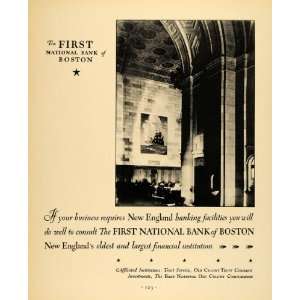  1930 Ad National Bank Boston New England Banking Trust 