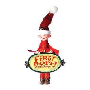  First Born Moms Favoite Christmas Ornament   Boy 