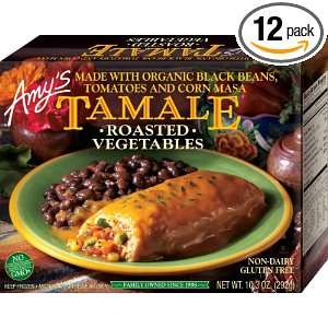 Amys Roasted Vegetable Tamale, Organic, 10.3 Ounce Boxes (Pack of 12 