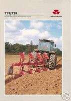 Massey Ferguson 715/725 Tractor Plough Brochure Leaflet  