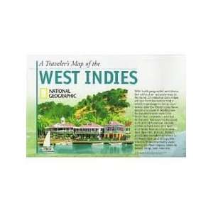 West Indies 13,737,000 Travelers Cruising Map by National Geographic 